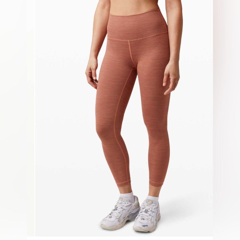 Lululemon Women's Wunder Under High-Rise Tight 25" Rustic Coral Leggings Size 8